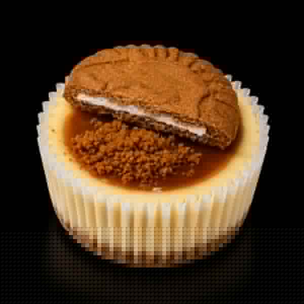 Cheesecake met Biscoff koek, karamel en koekcrumble